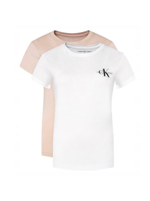 Lot de 2 T-shirts Femme Calvin Klein Jeans - Kiabi Lot de 2 T-shirts Femme Calvin Klein Jeans - Kiabi