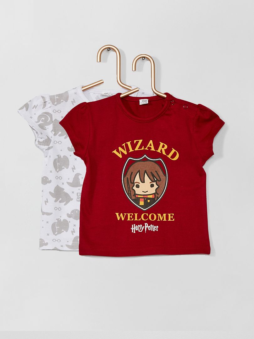 Lot de 2 t-shirts 'Harry Potter' bordeaux - Kiabi