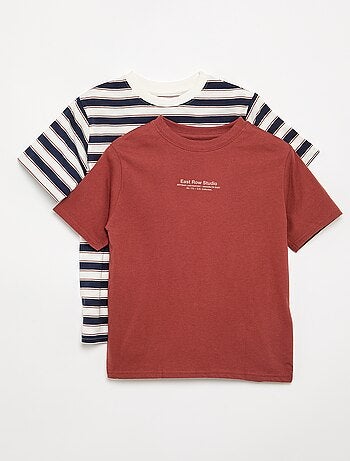 Lot de 2 T-shirts manches courtes imprimés