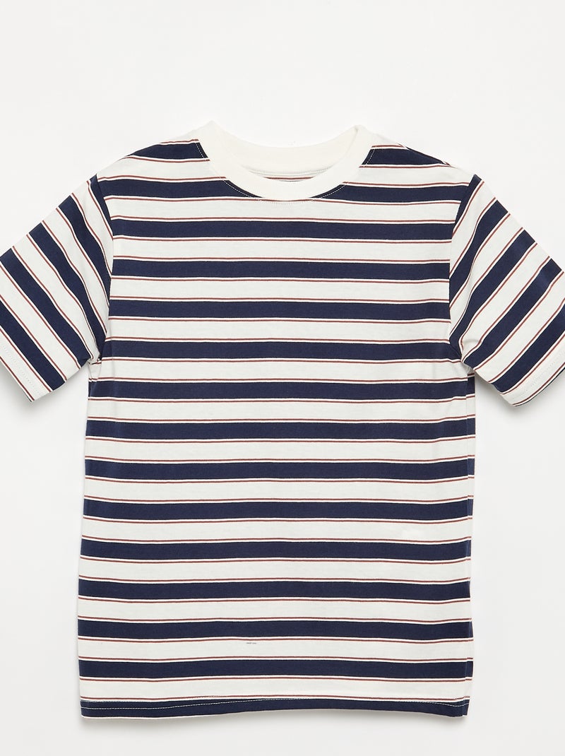 Lot de 2 T-shirts manches courtes imprimés Bleu - Kiabi