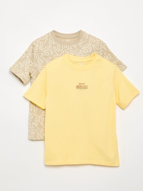 Lot de 2 T-shirts manches courtes imprimés - Kiabi Lot de 2 T-shirts manches courtes imprimés - Kiabi