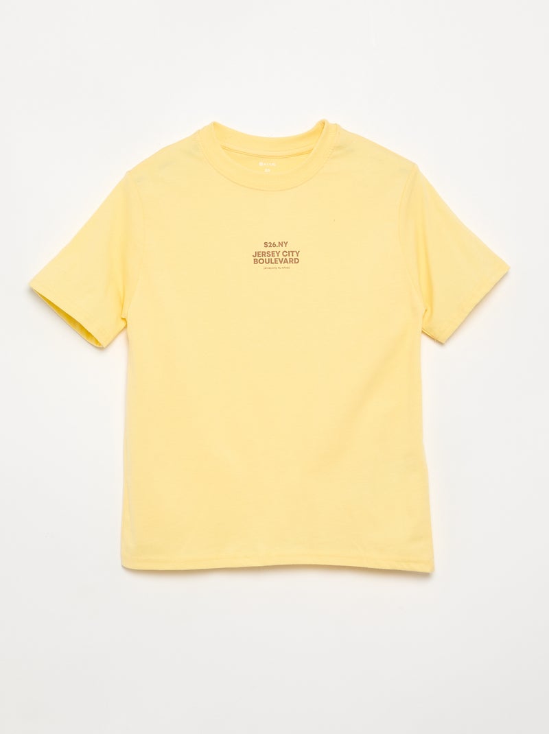 Lot de 2 T-shirts manches courtes imprimés Jaune - Kiabi