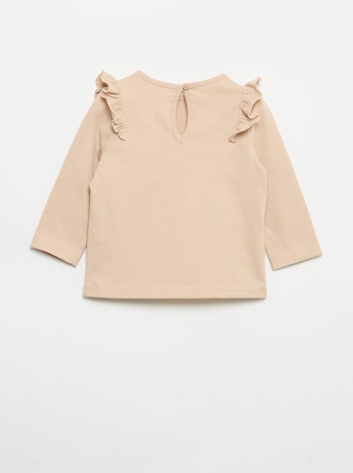 Lot de 2 t-shirts manches longues en jersey coton - Kiabi