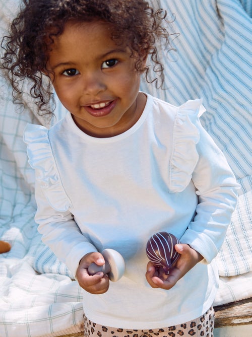Lot de 2 t-shirts manches longues en jersey coton - Kiabi