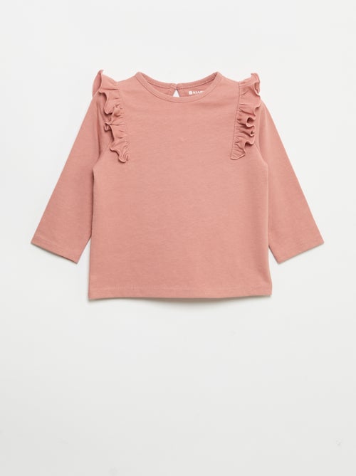 Lot de 2 t-shirts manches longues en jersey coton - Kiabi