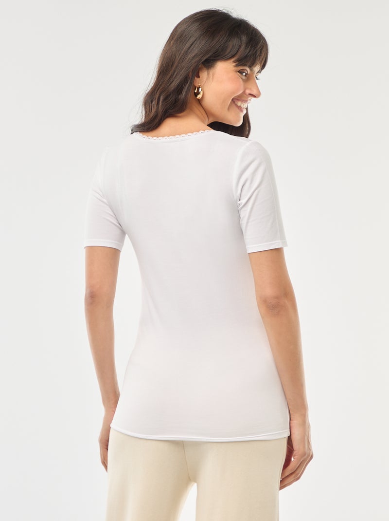 Lot de 2 t-shirts sous-vêtements Blanc - Kiabi