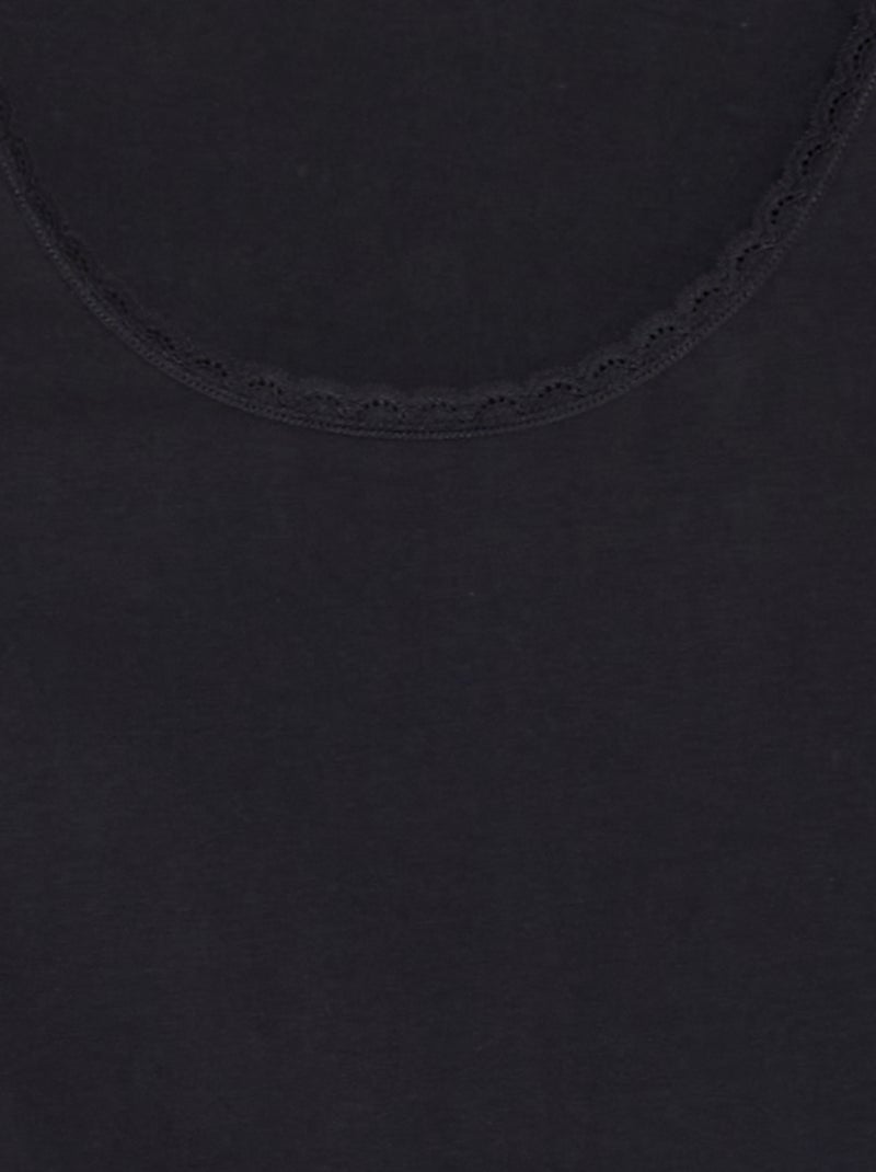 Lot de 2 t-shirts sous-vêtements Noir - Kiabi