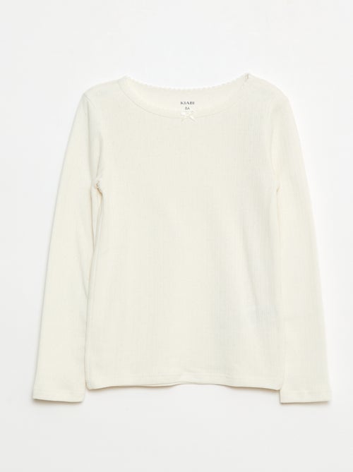 Lot de 2 t-shirts thermorégulateur en maille pointelle - Kiabi