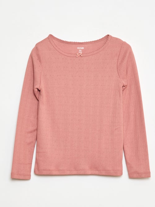 Lot de 2 t-shirts thermorégulateur en maille pointelle - Kiabi