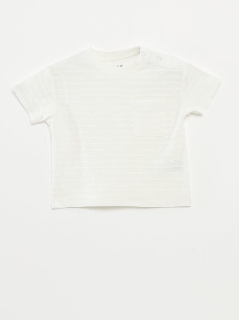 Lot de 2 t-shirts unis à manches courtes BLANC - Kiabi