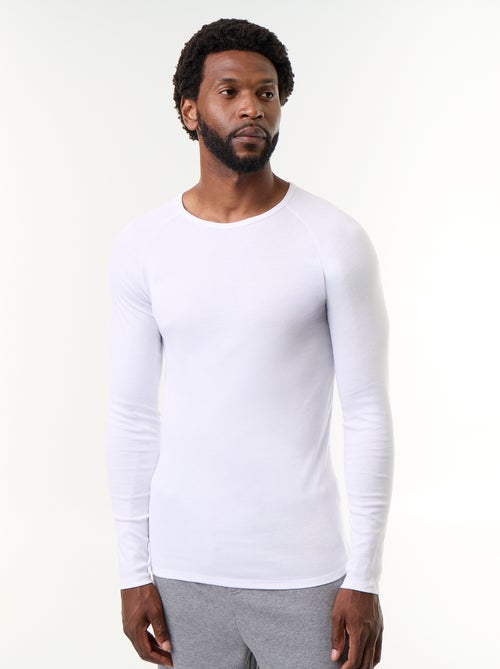 Lot de 2 T-shirts unis à manches longues - Kiabi Lot de 2 T-shirts unis à manches longues - Kiabi