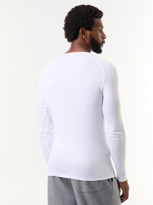 Lot de 2 T-shirts unis à manches longues - Kiabi Lot de 2 T-shirts unis à manches longues - Kiabi