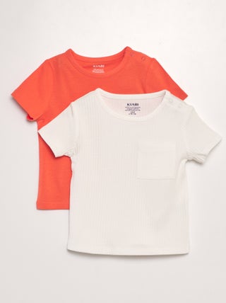 Lot de 2 t-shirts unis
