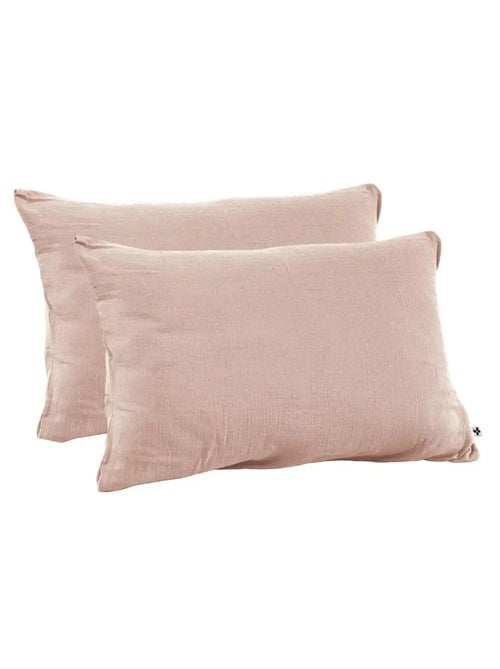 Lot de 2 taies d’oreiller - double gaze de coton - gaïa - Kiabi Lot de 2 taies d’oreiller - double gaze de coton - gaïa - Kiabi