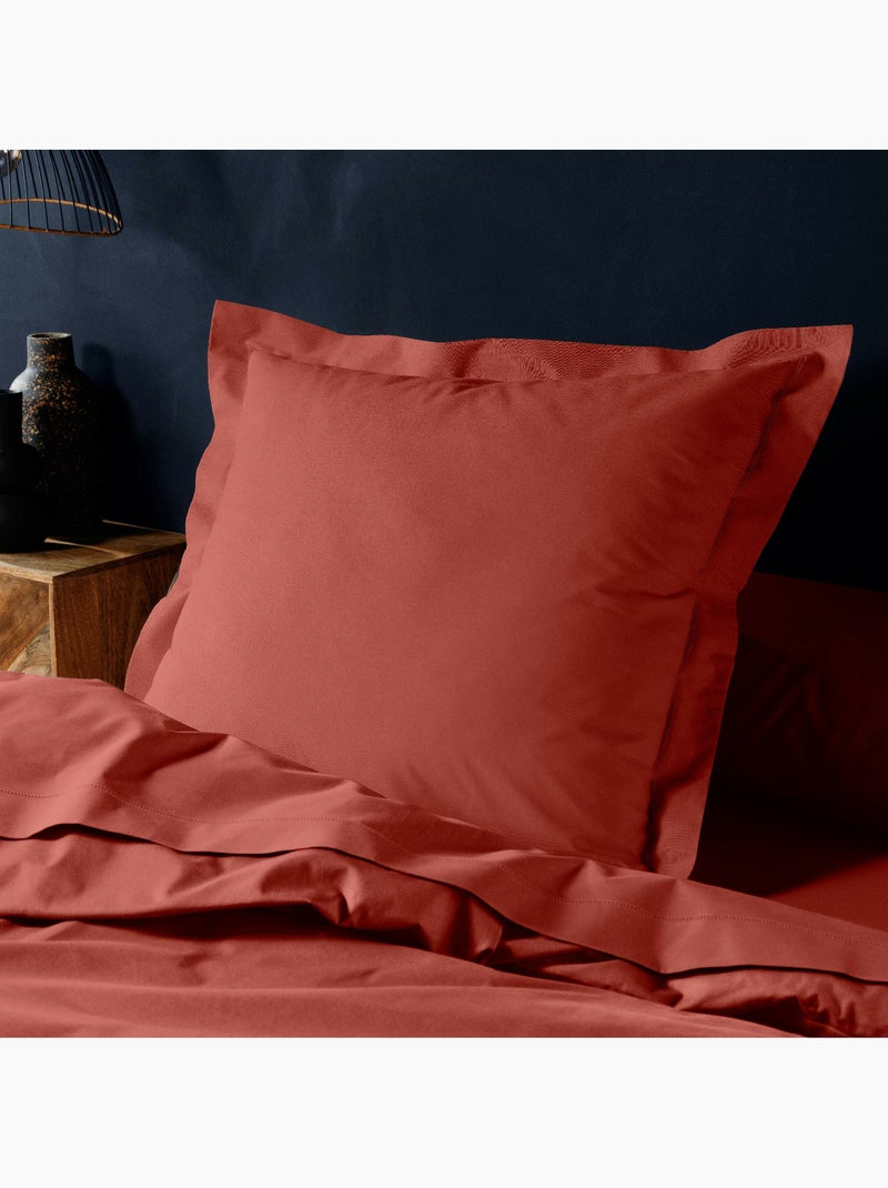 Lot de 2 taies d'oreiller – 100% coton 57 fils Terracotta - Kiabi