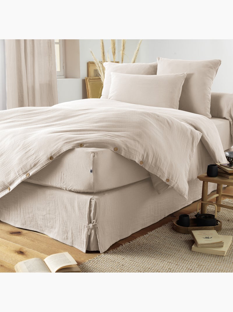 Lot de 2 taies d’oreiller – double gaze de coton – gaïa Beige Pampa - Kiabi