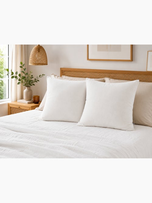 Lot de 2 taies d’oreiller – double gaze de coton – gaïa - Kiabi Lot de 2 taies d’oreiller – double gaze de coton – gaïa - Kiabi