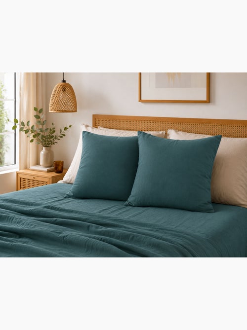 Lot de 2 taies d’oreiller – double gaze de coton – gaïa - Kiabi Lot de 2 taies d’oreiller – double gaze de coton – gaïa - Kiabi