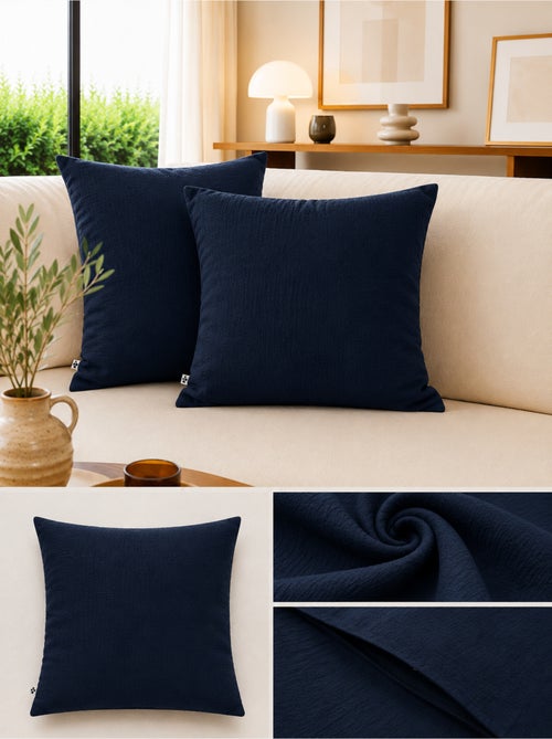 Lot de 2 taies d’oreiller – double gaze de coton – gaïa - Kiabi Lot de 2 taies d’oreiller – double gaze de coton – gaïa - Kiabi