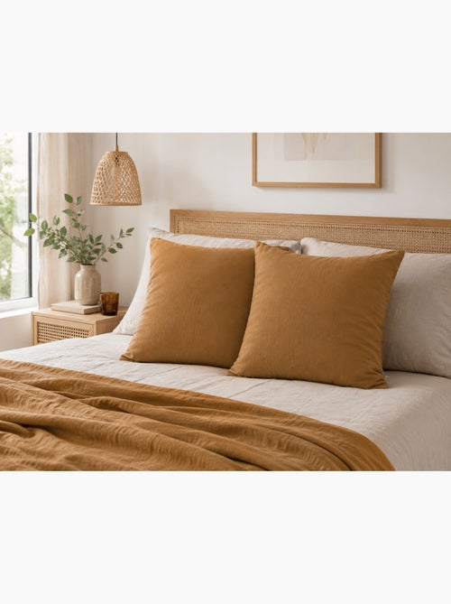 Lot de 2 taies d’oreiller – double gaze de coton – gaïa - Kiabi Lot de 2 taies d’oreiller – double gaze de coton – gaïa - Kiabi