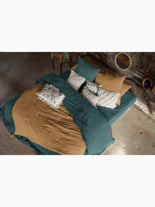 Lot de 2 taies d’oreiller – double gaze de coton – gaïa - Kiabi Lot de 2 taies d’oreiller – double gaze de coton – gaïa - Kiabi