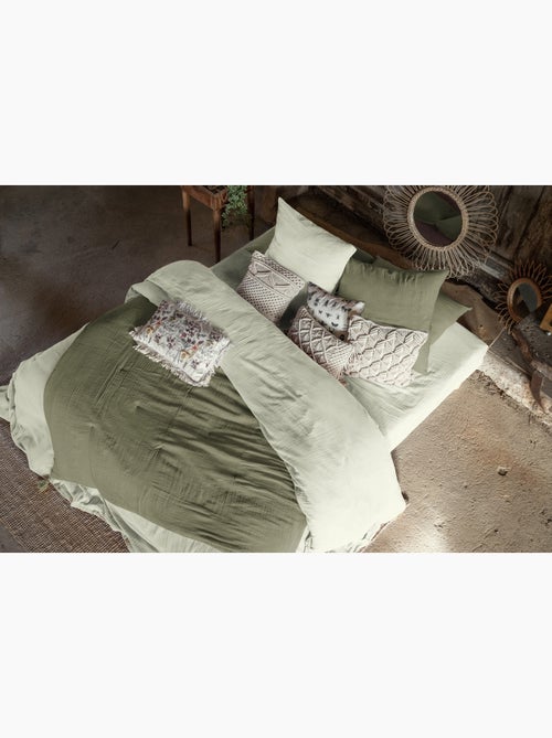 Lot de 2 taies d’oreiller – double gaze de coton – gaïa - Kiabi Lot de 2 taies d’oreiller – double gaze de coton – gaïa - Kiabi