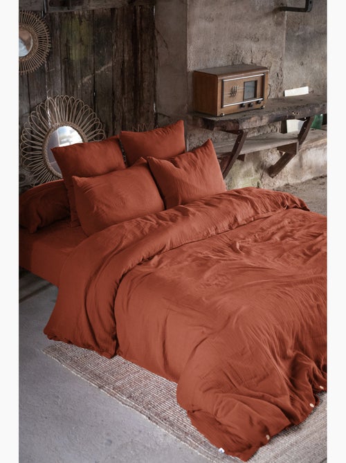 Lot de 2 taies d’oreiller – double gaze de coton – gaïa - Kiabi Lot de 2 taies d’oreiller – double gaze de coton – gaïa - Kiabi