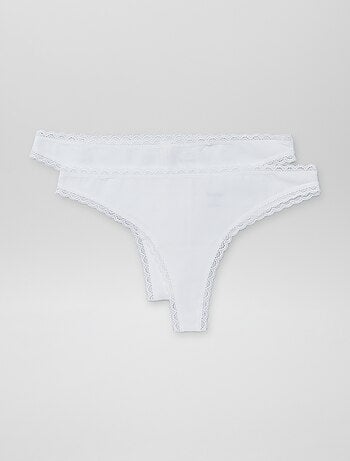 Lot de 2 tangas en coton