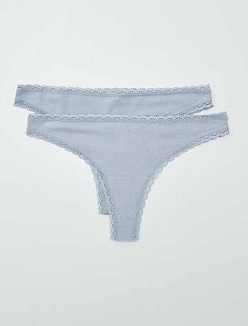 Lot de 2 tangas en coton