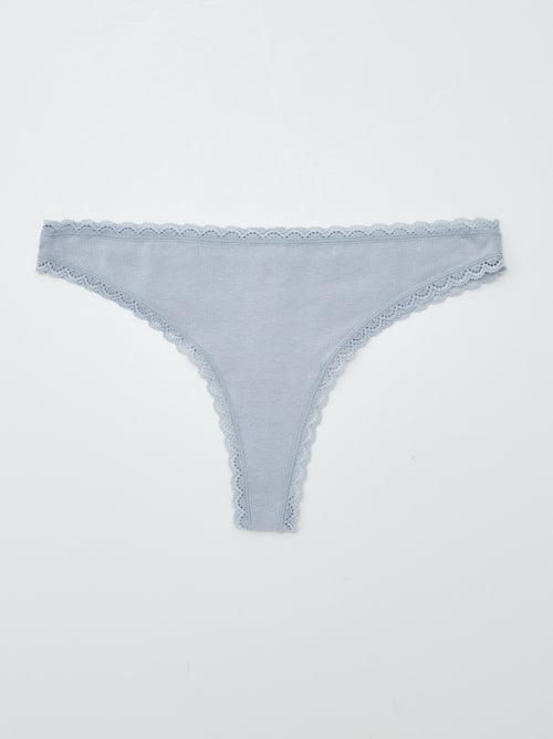 Lot de 2 tangas en coton - Kiabi