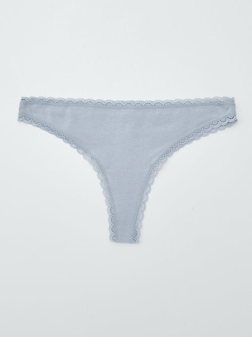 Lot de 2 tangas en coton - Kiabi