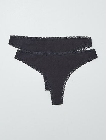 Lot de 2 tangas en coton