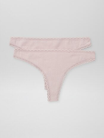 Lot de 2 tangas en coton