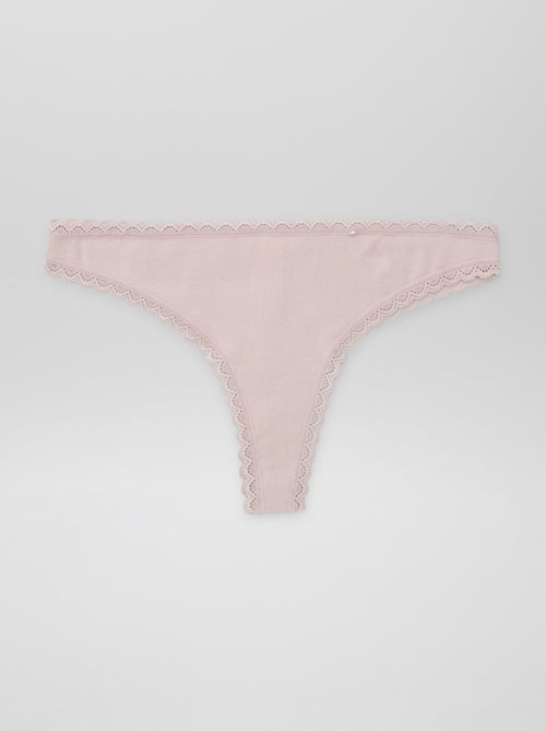 Lot de 2 tangas en coton - Kiabi