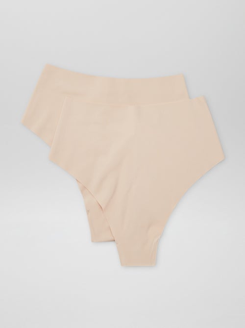 Lot de 2 tangas invisible à taille haute - Kiabi