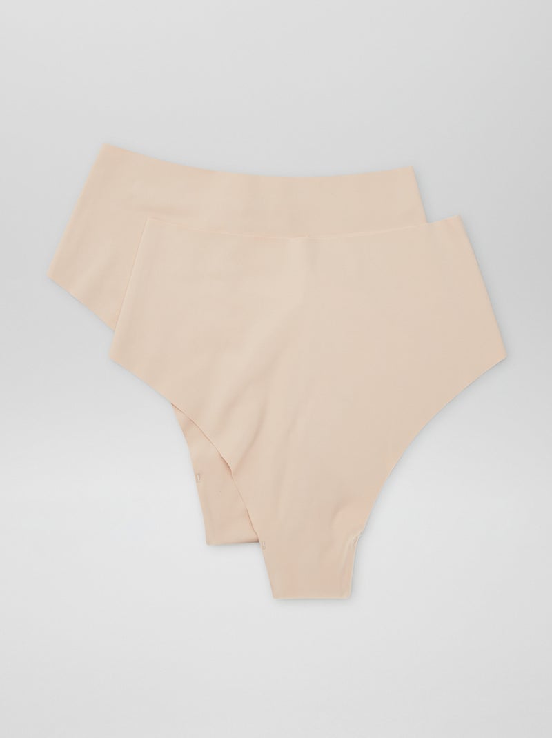 Lot de 2 tangas invisible à taille haute Beige - Kiabi