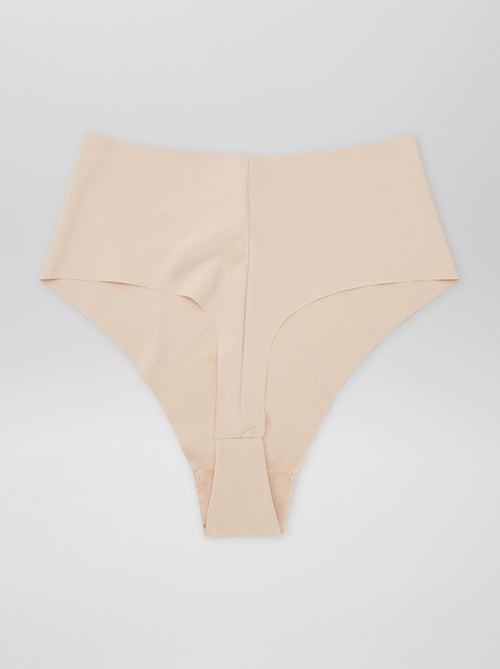 Lot de 2 tangas invisible à taille haute - Kiabi