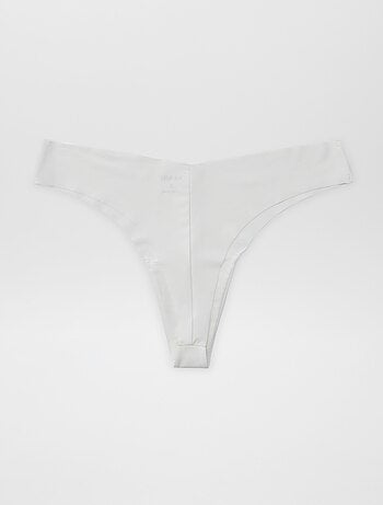 Lot de 2 tangas invisibles en microfibre