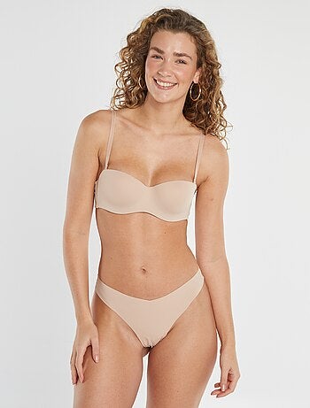 Lot de 2 tangas invisibles en microfibre