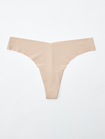 Lot de 2 tangas invisibles en microfibre