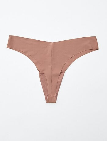 Lot de 2 tangas invisibles en microfibre