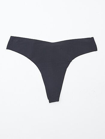 Lot de 2 tangas invisibles en microfibre