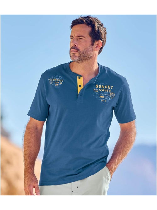Lot de 2 Tee-Shirts Col Boutonné Tropic Cup   - ATLAS FOR MEN - Kiabi