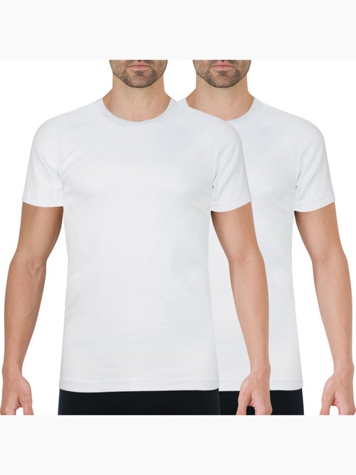 Lot de 2 tee-shirts col rond homme coton bio athena - Kiabi Lot de 2 tee-shirts col rond homme coton bio athena - Kiabi