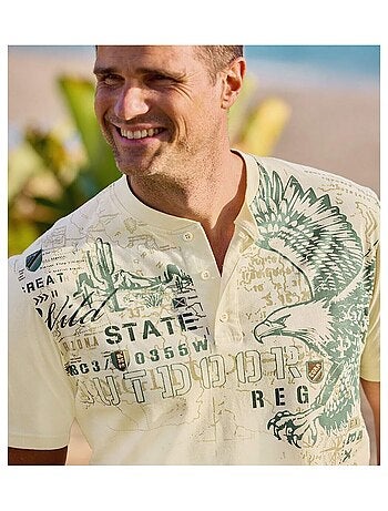 Lot de 2 Tee-Shirts Col Tunisien USA - ATLAS FOR MEN