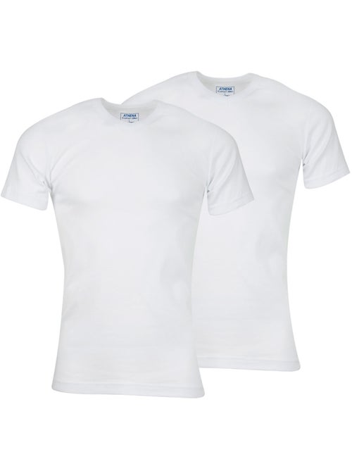 Lot de 2 tee-shirts col v homme coton bio athena - Kiabi Lot de 2 tee-shirts col v homme coton bio athena - Kiabi