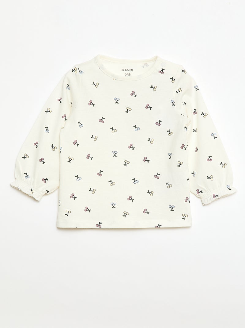 Lot de 2 tee-shirts imprimés Blanc/bleu - Kiabi