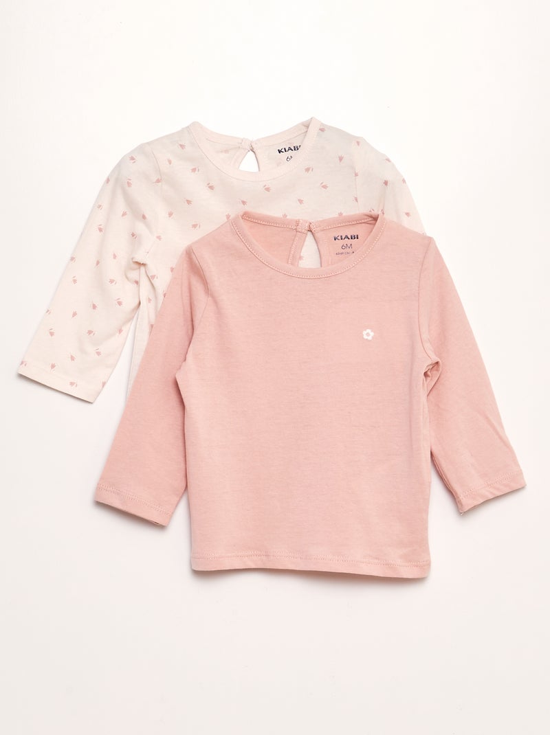 Lot de 2 tee-shirts Rose - Kiabi