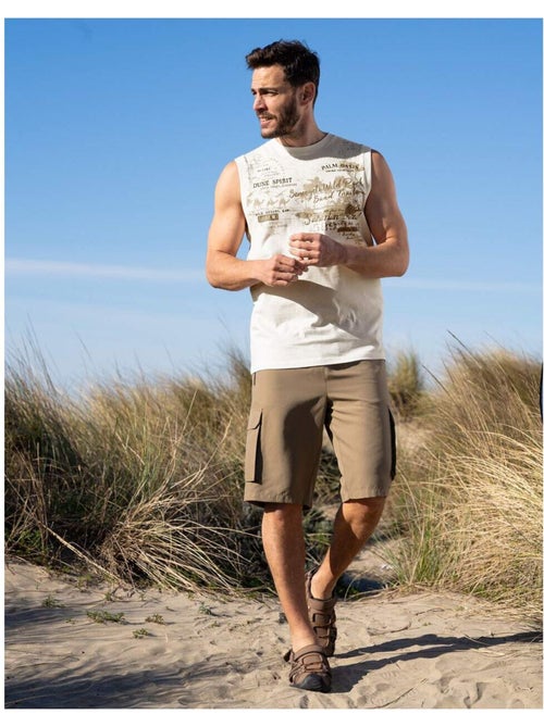 Lot de 2 Tee-Shirts Sans Manches Saharian Road   - ATLAS FOR MEN - Kiabi