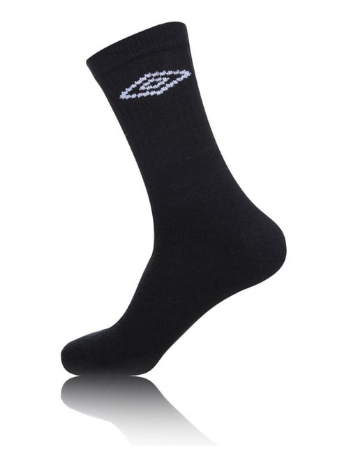 Lot de 20 paires de chaussettes tennis homme noir umbro - Kiabi